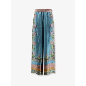 Pierre-Louis Mascia Women Silk Trousers With Multicolor Print